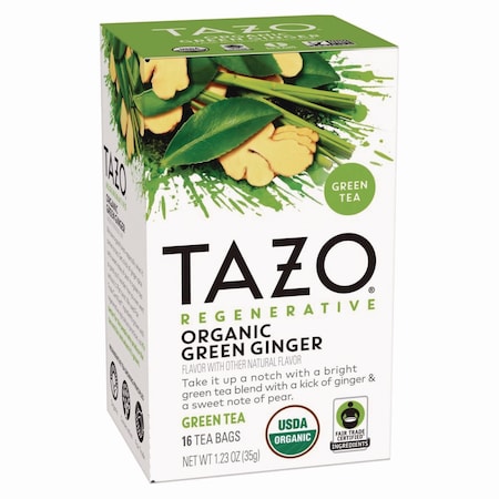 Tazo Tea Bags, Organic Green Ginger, 96PK 10794522003560